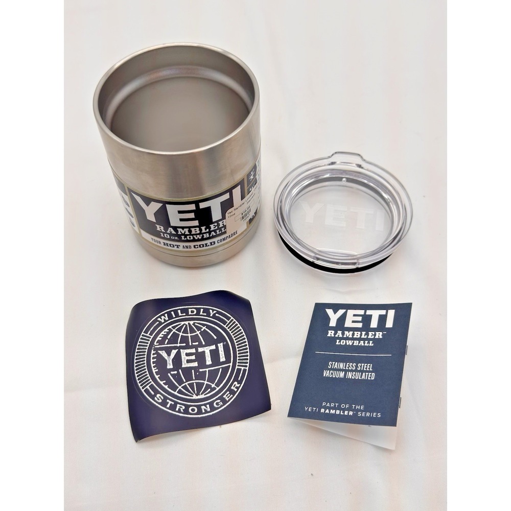 YETI Rambler 10 oz Lowball Vacuum Insulated Stainless Steel w/ Standard Lid *NEW